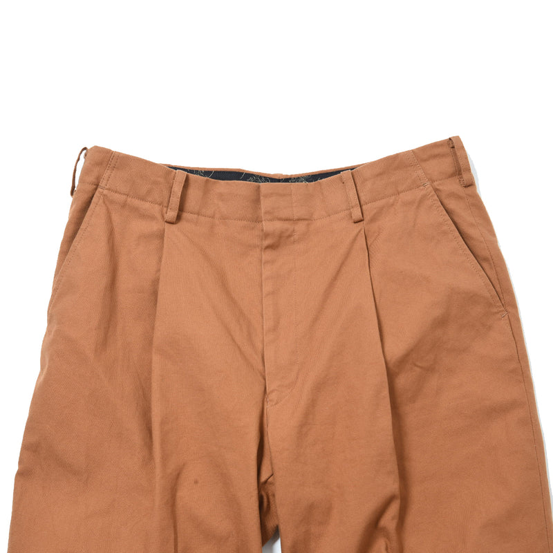 DUCK CLOTH TROUSERS BROWN