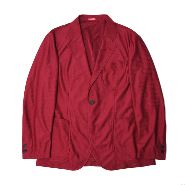 MESH TAILORED JACKET RED